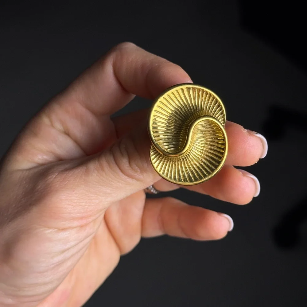 New Golden Spiral Studs - Picture 5 of 7